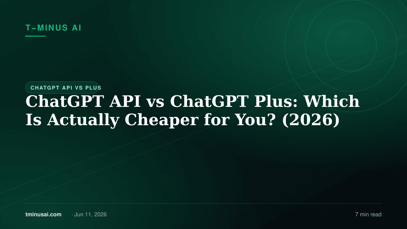 ChatGPT API vs ChatGPT Plus: Which Is Actually Cheaper for You? (2026)